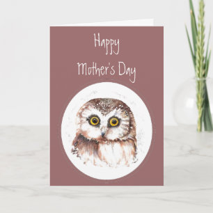 Tarjeta De madre del día del búho amor siempre usted,