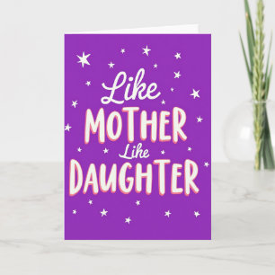 Tarjeta de Madre e Hija Semejantes