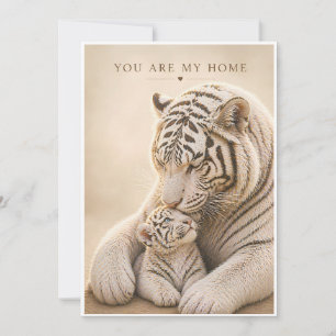 Tarjeta de Madre e Hijo de Tigre Blanco - Eres Mi