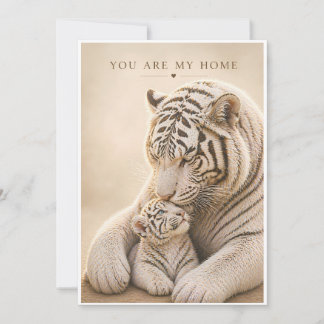 Tarjeta de Madre e Hijo de Tigre Blanco - Eres Mi