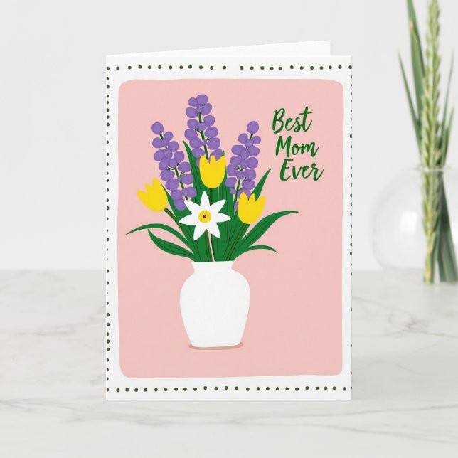 Tarjeta de Madre Flor de Lavanda (Anverso)