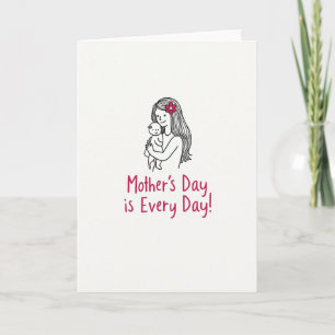 Tarjeta de Madre Flor Fuchsia