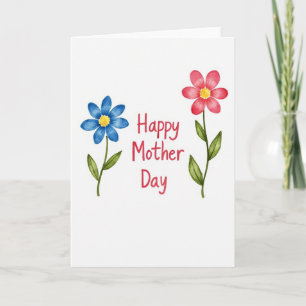 Tarjeta de Madre Floral Carmesí Azure