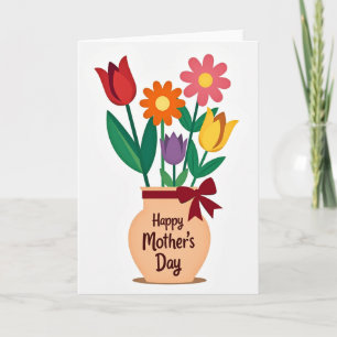 Tarjeta de Madre Floral Vibrante