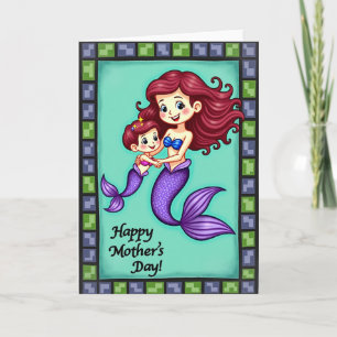 Tarjeta de Madre Niño Brillante