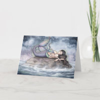 Tarjeta de Madre y Bebé Sirena por Molly Harrison