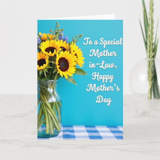 Tarjeta de madres Bouquet Turquesa (Anverso)