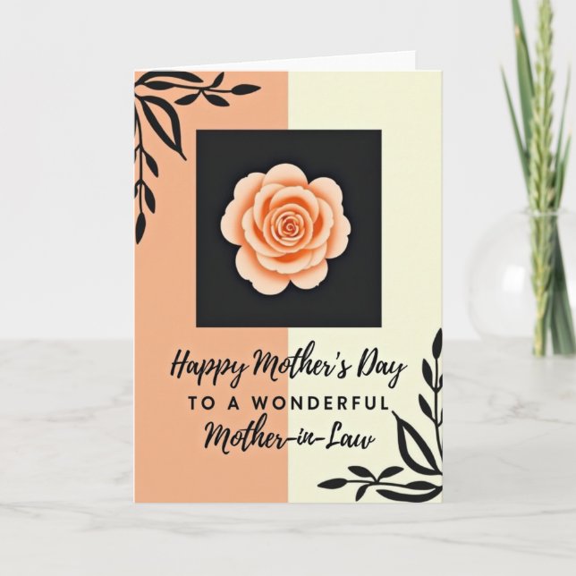 Tarjeta de Madres con Acento Botánico (Anverso)