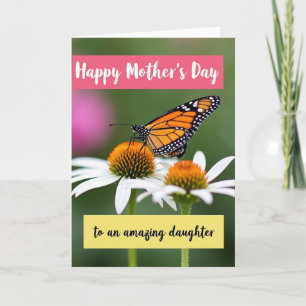 Tarjeta de madres de ala naranja tranquila