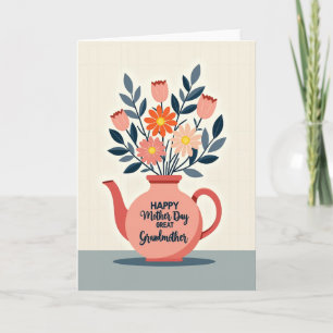 Tarjeta de madres de Bouquet de Tetera