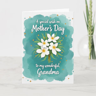 Tarjeta de Madres de Confeti Dorado