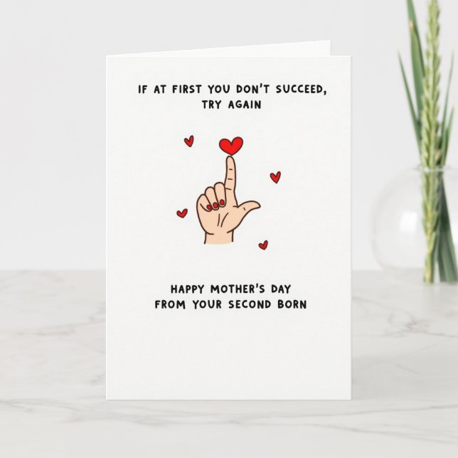 Tarjeta de madres de esmalte de uñas rojo (Anverso)