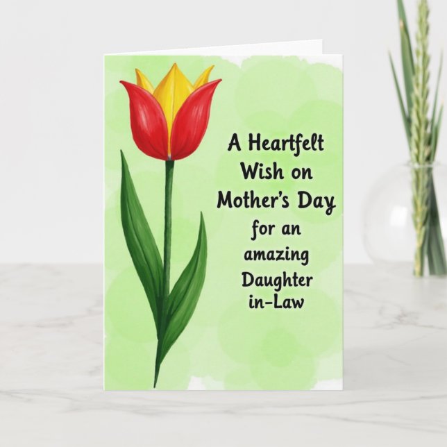 Tarjeta de madres de flor de acuarela (Anverso)
