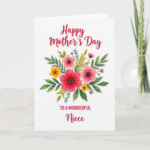 Tarjeta de Madres de Flor Pintada