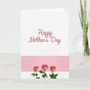 Tarjeta de Madres de Rosa Elegante