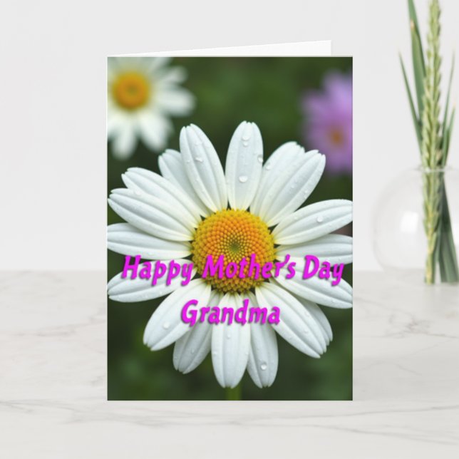 Tarjeta de Madres Flor Blanca (Anverso)
