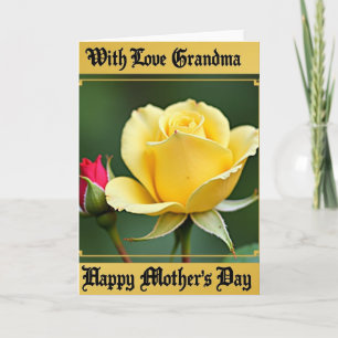 Tarjeta de Madres Flor de Amarillo Luminoso