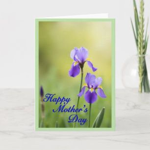 Tarjeta de madres Flor de Capullo Púrpura