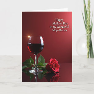 Tarjeta de Madres Flor Roja Dulce