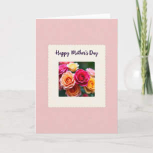 Tarjeta de madres floral fucsia