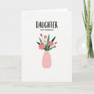 Tarjeta de Madres Florales Hijas de Chevron