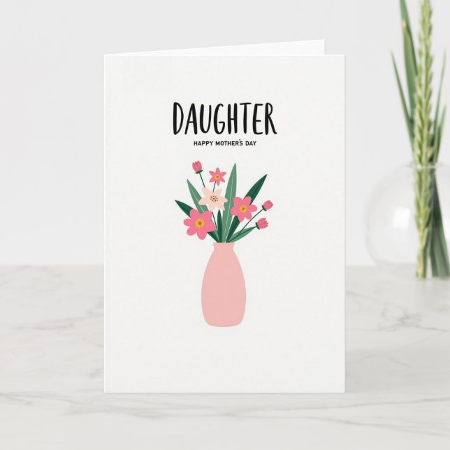 Tarjeta de Madres Florales Hijas de Chevron (Anverso)