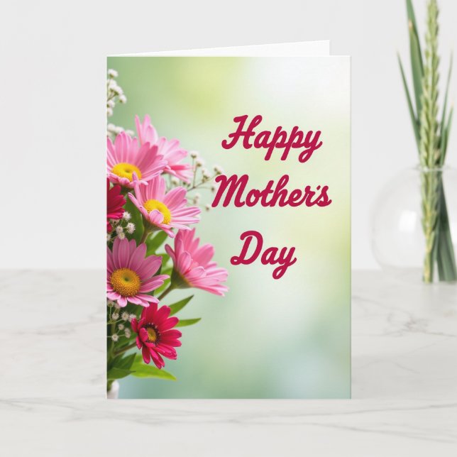 Tarjeta de madres florales luminosas (Anverso)