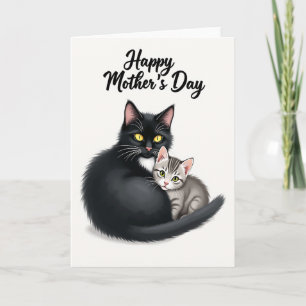 Tarjeta de Madres Gatito Rayado
