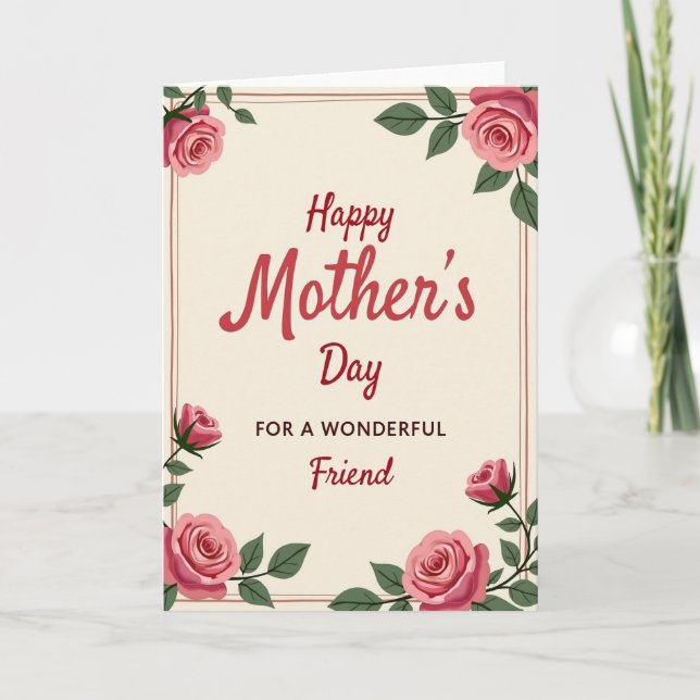 Tarjeta de Madres Ramo de Rosas (Anverso)