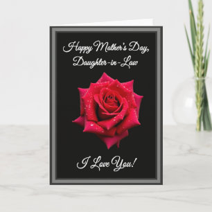 Tarjeta de Madres Rosa Negra de Terciopelo