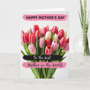 Tarjeta de Madres Tulipán Vivido