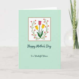 Tarjeta de madres verde menta