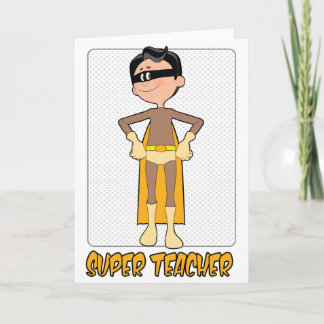 Tarjeta de maestro supermasculino para reconocimie
