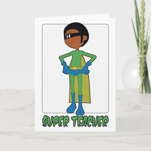 Tarjeta de maestro supermasculino para reconocimie (Anverso)