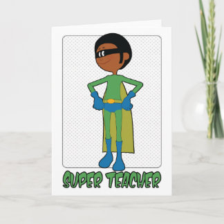 Tarjeta de maestro supermasculino para reconocimie