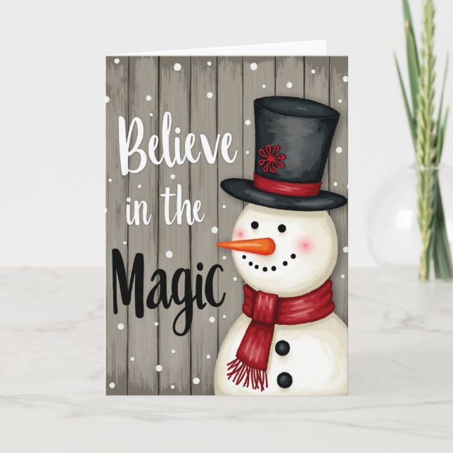 Tarjeta de magia de muñeco de nieve (Anverso)
