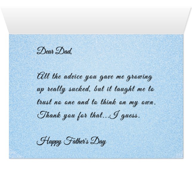 Tarjeta de mal consejo alternativa divertida (Adentro Horizontal (Parte inferior))