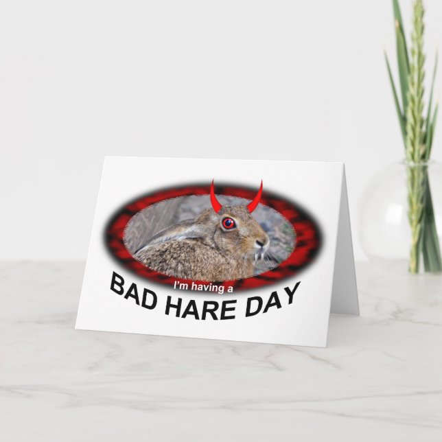 Tarjeta de mal día de liebre (Anverso)