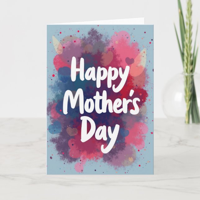 Tarjeta de Mamá Alegre a Rayas (Anverso)