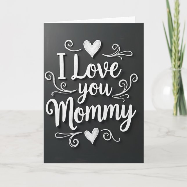Tarjeta de Mamá Amor en Pizarra (Anverso)