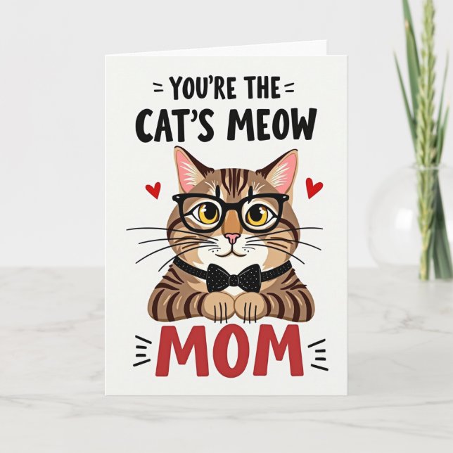 Tarjeta de Mamá Atigrada Rayada (Anverso)