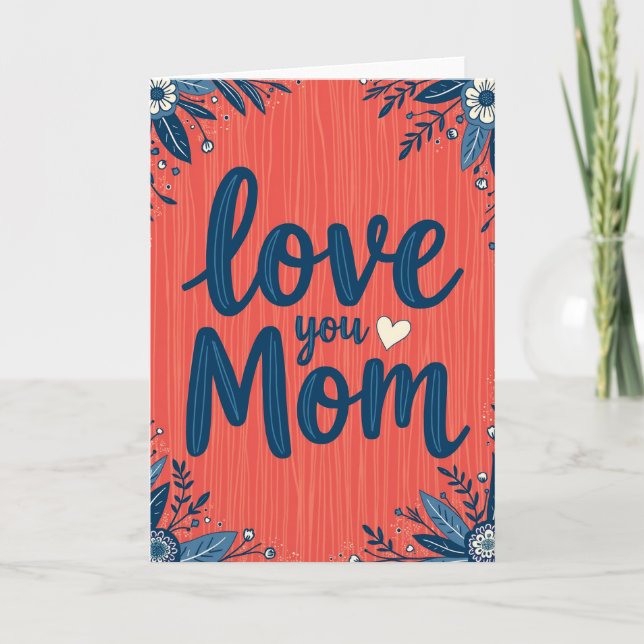 Tarjeta de Mamá Botánica de Corazón (Anverso)