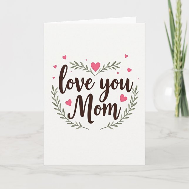 Tarjeta de Mamá con Letra a Mano (Anverso)