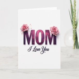 Tarjeta de Mamá con Textura Magenta