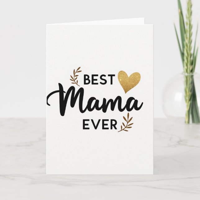 Tarjeta de Mama Corazón de Oro (Anverso)