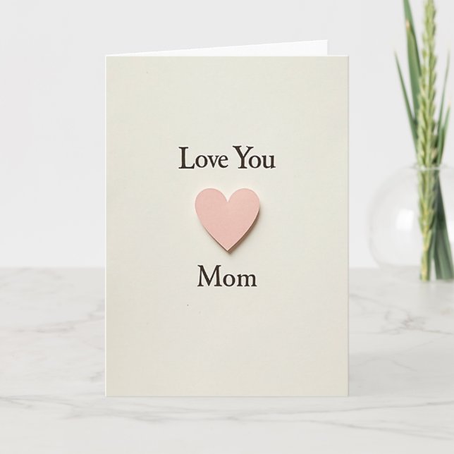 Tarjeta de Mamá Corazón de Pastel (Anverso)