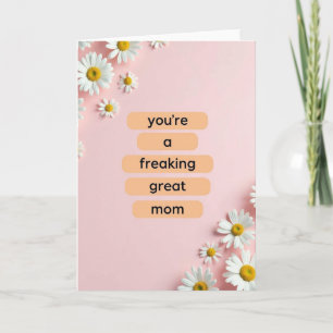 Tarjeta de Mamá de Naranja Redondeada