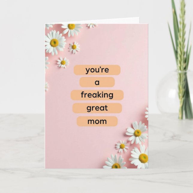 Tarjeta de Mamá de Naranja Redondeada (Anverso)