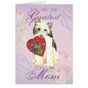 Tarjeta de mamá del corazón de Powderpuff