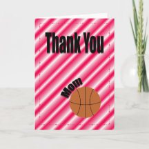 Tarjeta de mamá del equipo de baloncesto